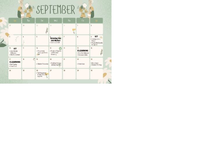 jadual-kelas-september